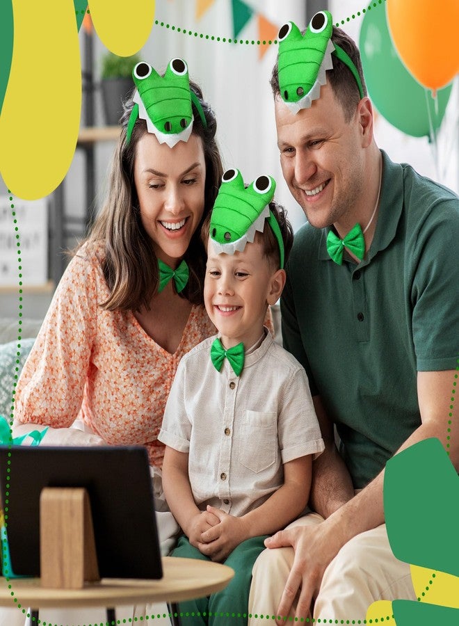 Newcotte 5 Pcs Halloween Costume Set Chicken Crocodile Snake Headband Bowtie Tail Tutu and Socks Accessories(Crocodile,Kid) - Image 5